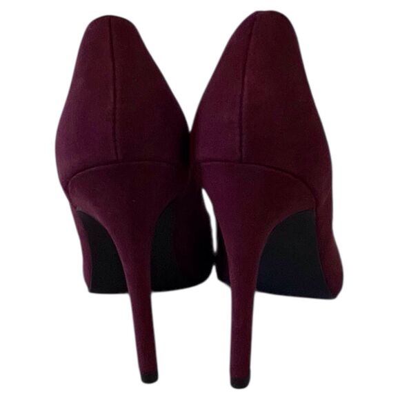 LC Lauren Conrad Blossom Womens Wine Dark Suede 4 Inch Heels Pumps Size 7.5M - Picture 5 of 12